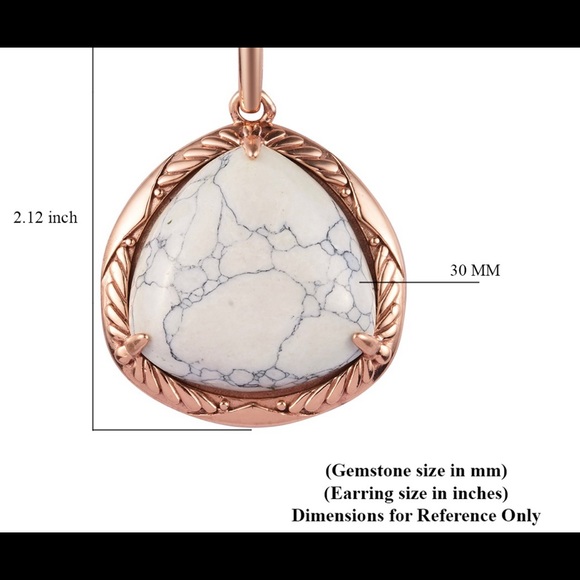 50 ctw White Howlite Pendant Necklace 20 Inch - Picture 2 of 7